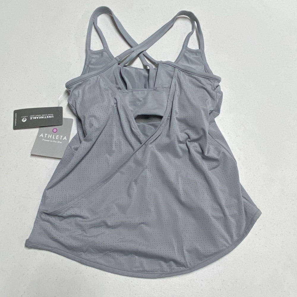 Athleta Full Force 2 in 1 Tank Top Gray XXS - Picture 7 of 7